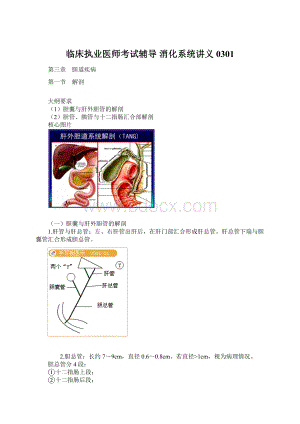 临床执业医师考试辅导 消化系统讲义0301Word文档格式.docx