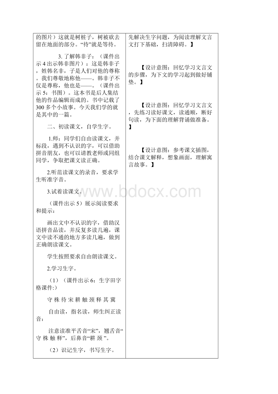 《守株待兔》教学设计+备课素材+课后作业含答案文档格式.docx_第2页