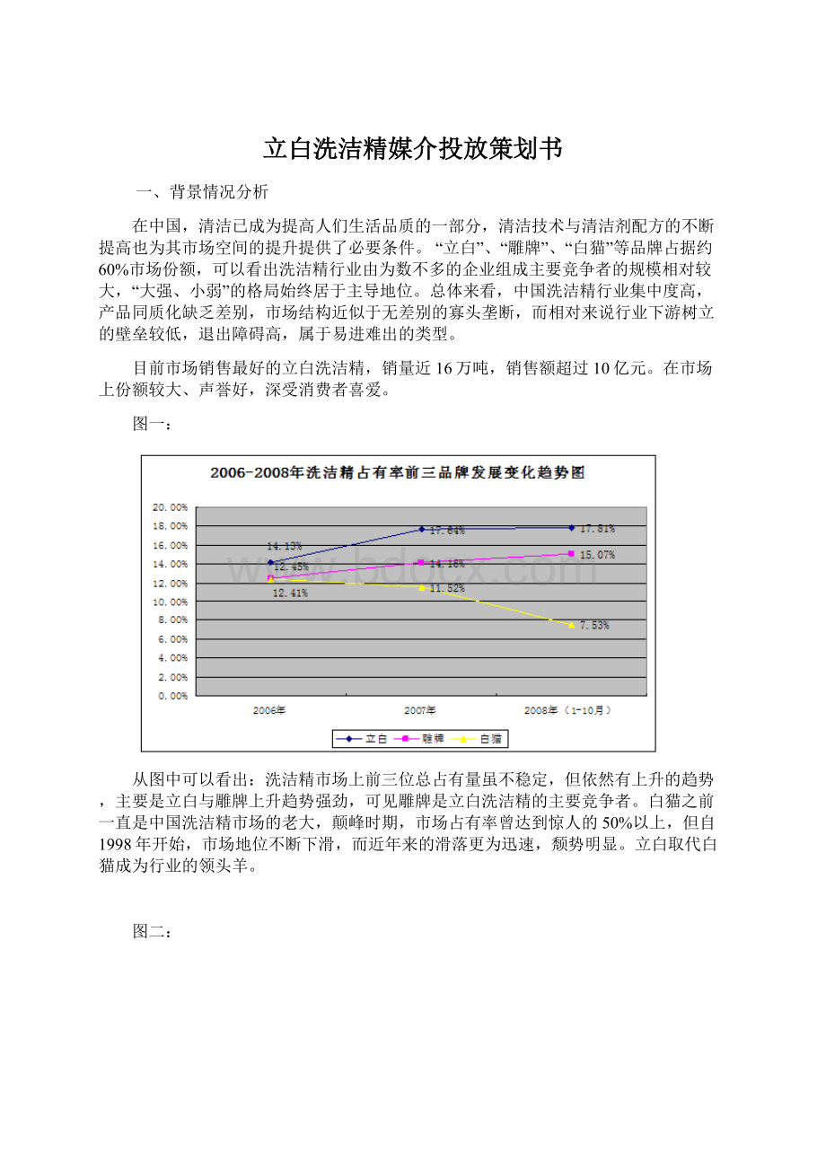 立白洗洁精媒介投放策划书文档格式.docx