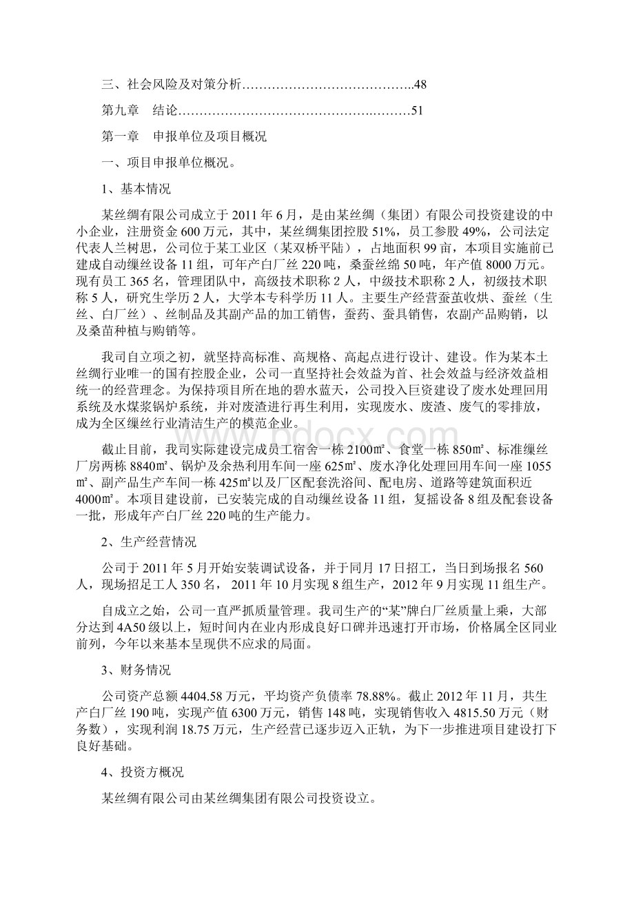 缫丝生产线技改扩建项目申请报告.docx_第3页