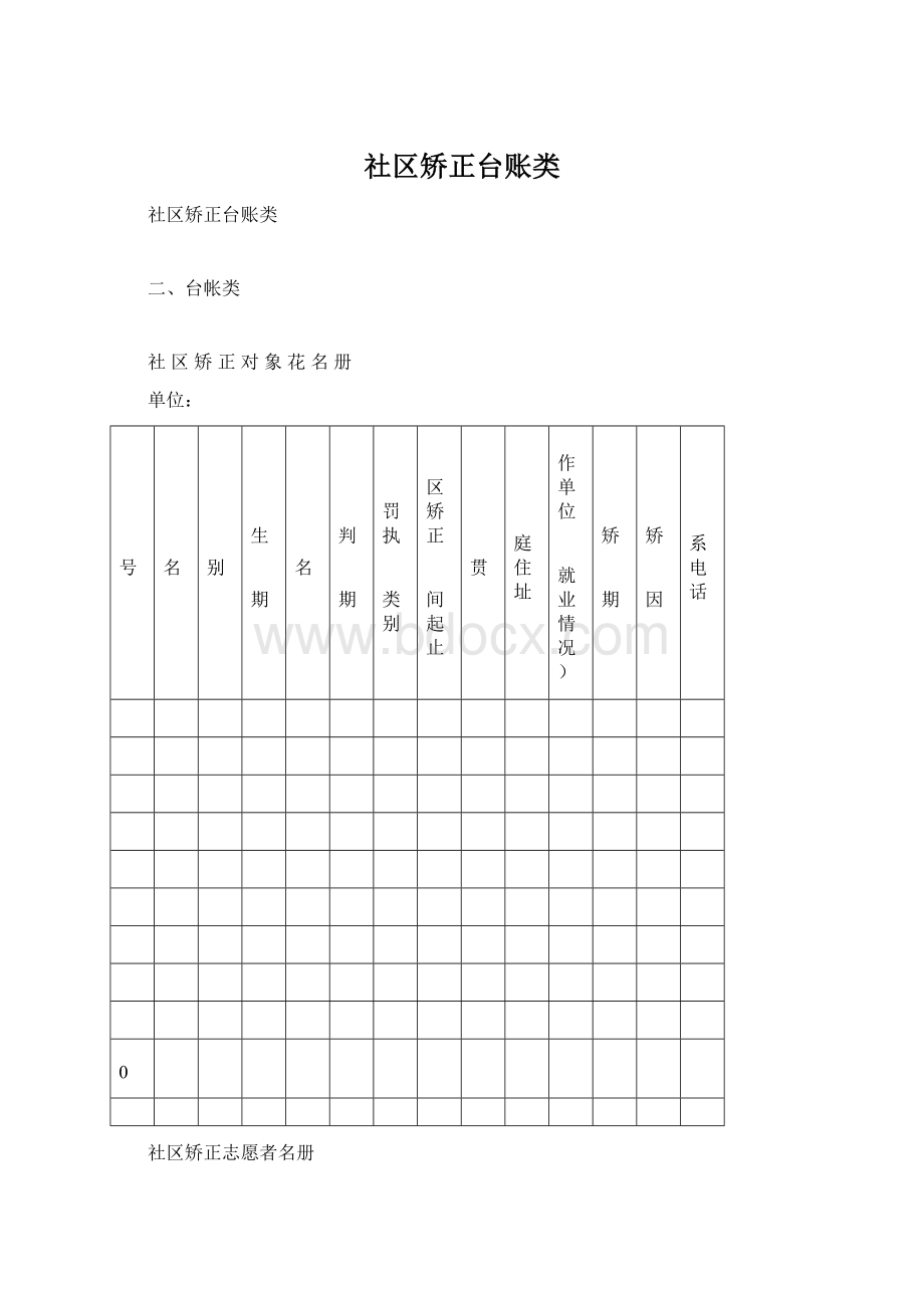 社区矫正台账类.docx_第1页