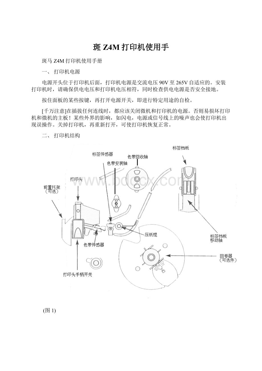 斑Z4M打印机使用手.docx_第1页