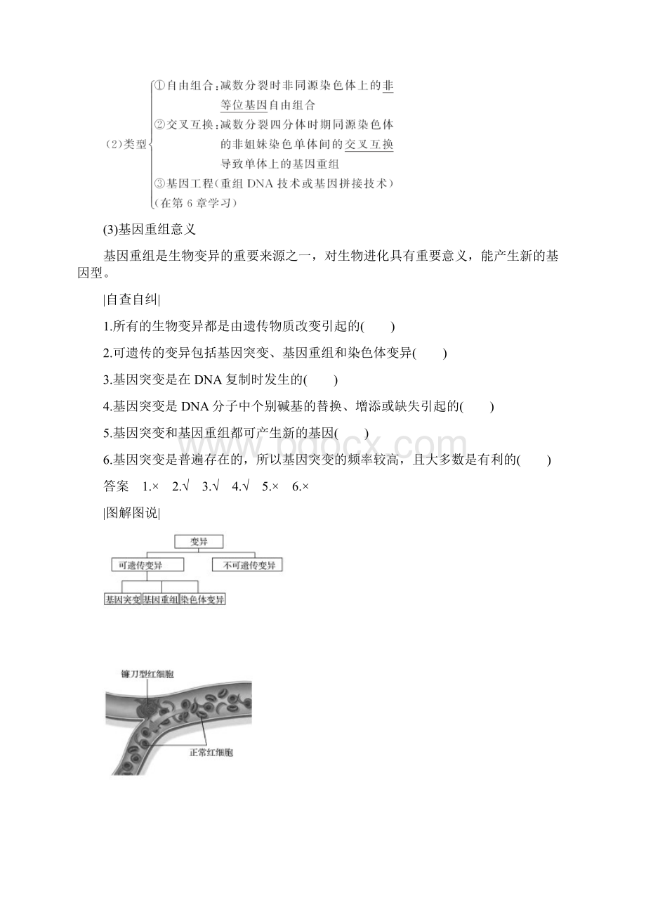 高中生物必修2精品学案51 基因突变和基因重组Word格式文档下载.docx_第3页