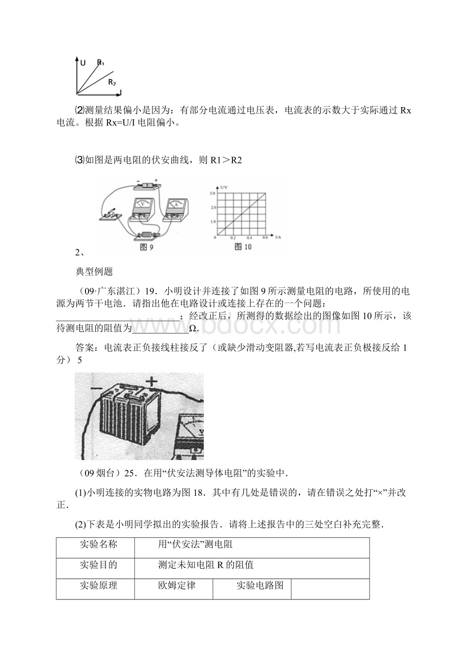 初中物理15伏安法测电阻专项易 S精编版Word格式文档下载.docx_第2页