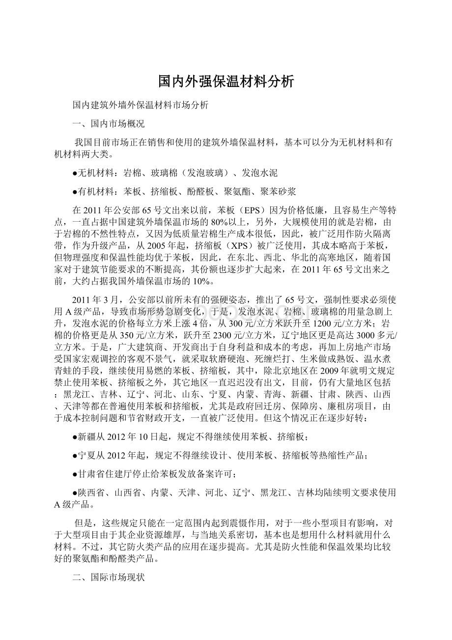 国内外强保温材料分析.docx