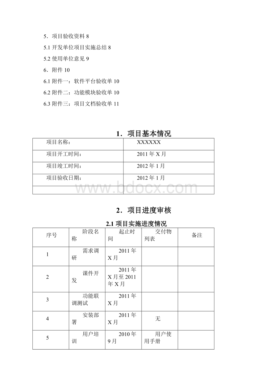 软件的项目验收报告材料的专用实用模板Word格式.docx_第2页