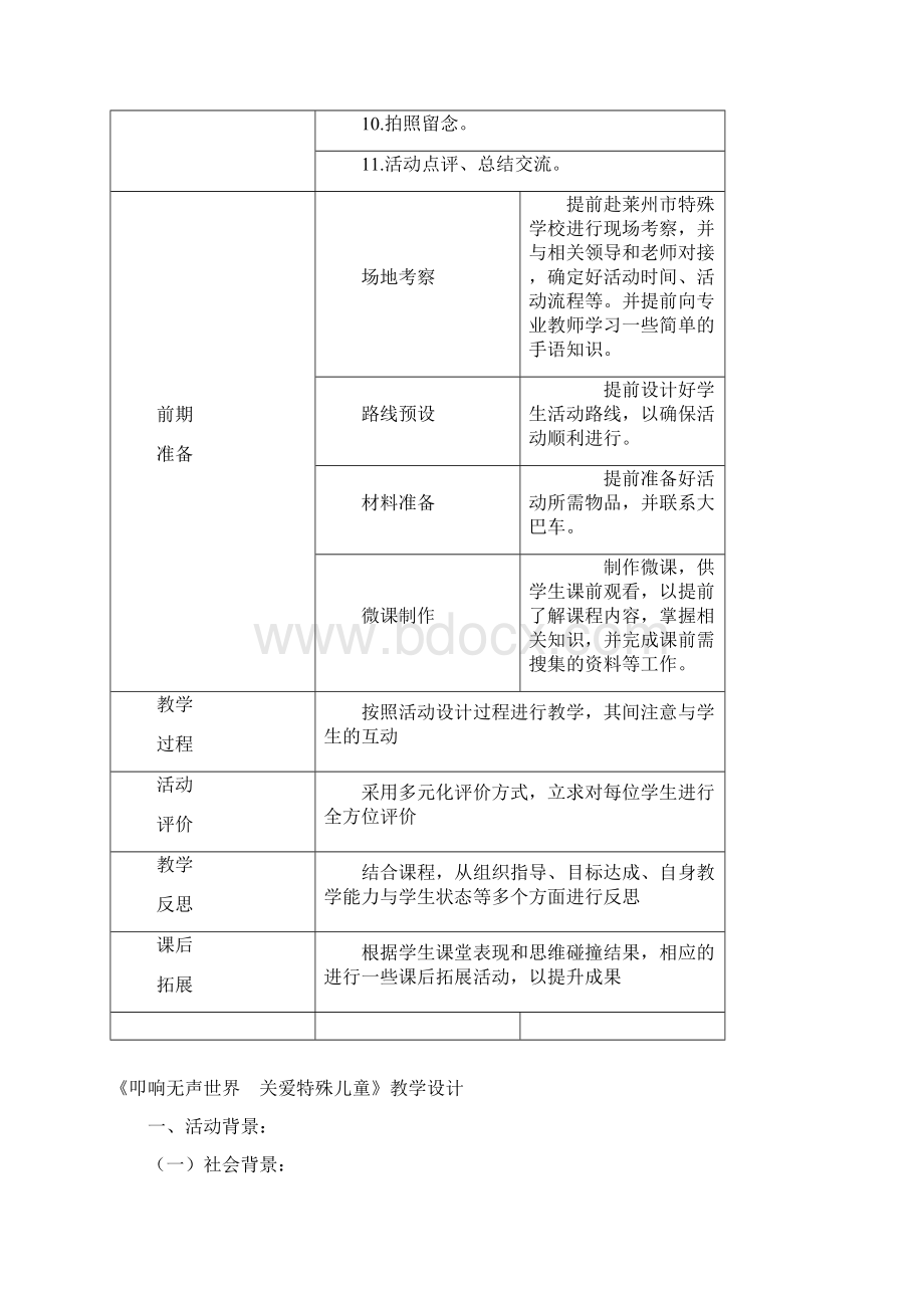 教学设计叩响无声世界 关爱特殊儿童社区服务.docx_第3页