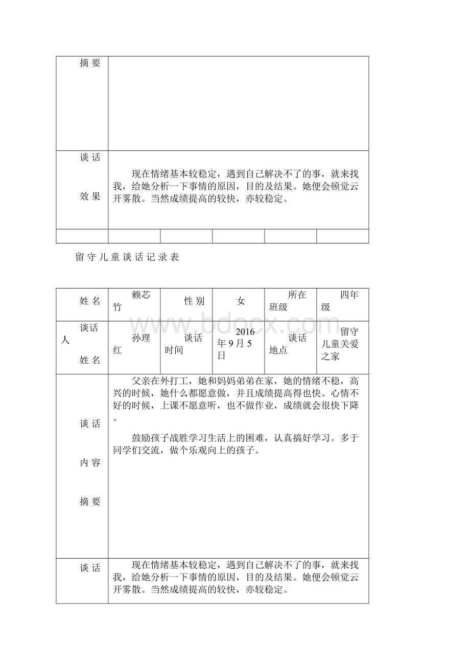 留守儿童谈话记录表Word格式.docx_第3页