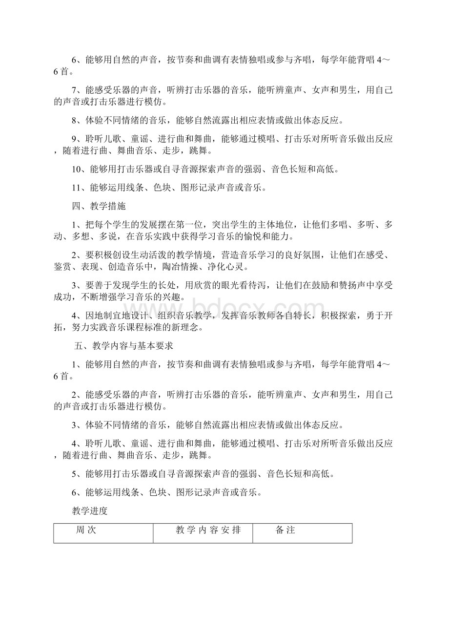 湘教版一年级音乐下册教学计划教案.docx_第2页