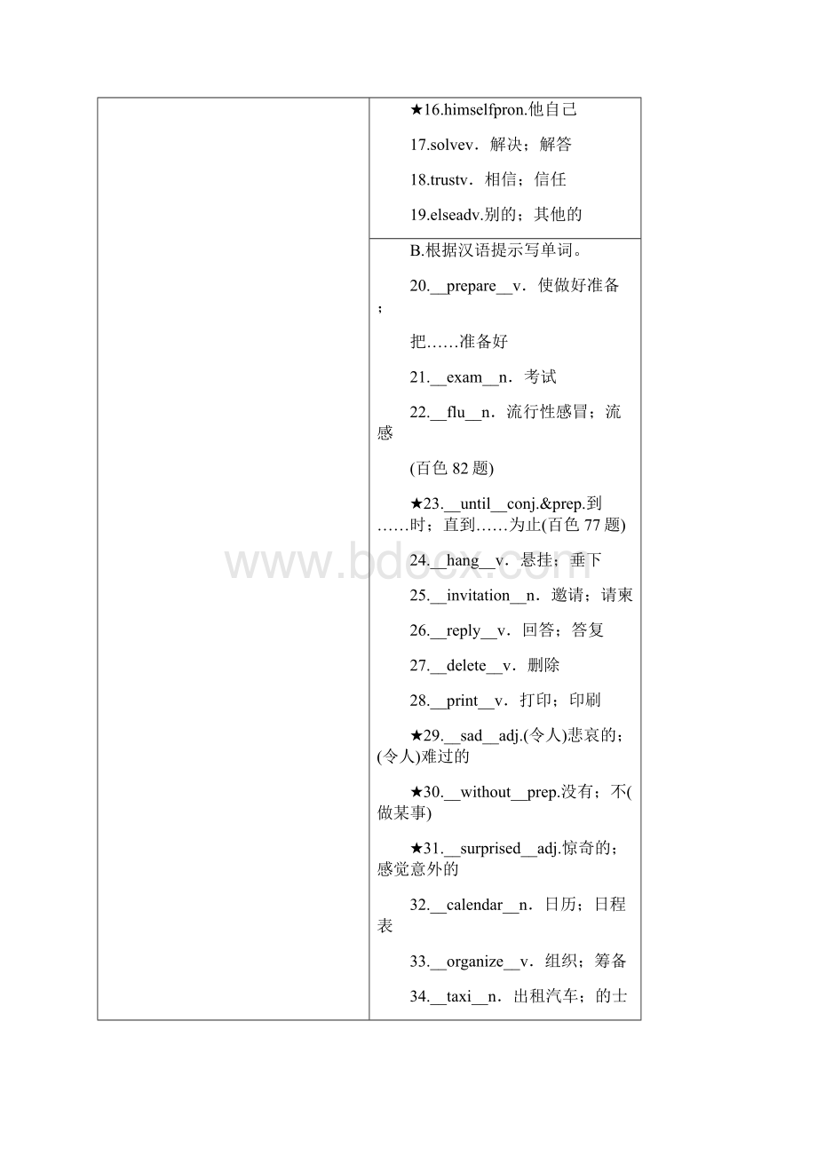 九年级中考英语一轮复习教材基础知识梳理8年级上Units910文档格式.docx_第2页