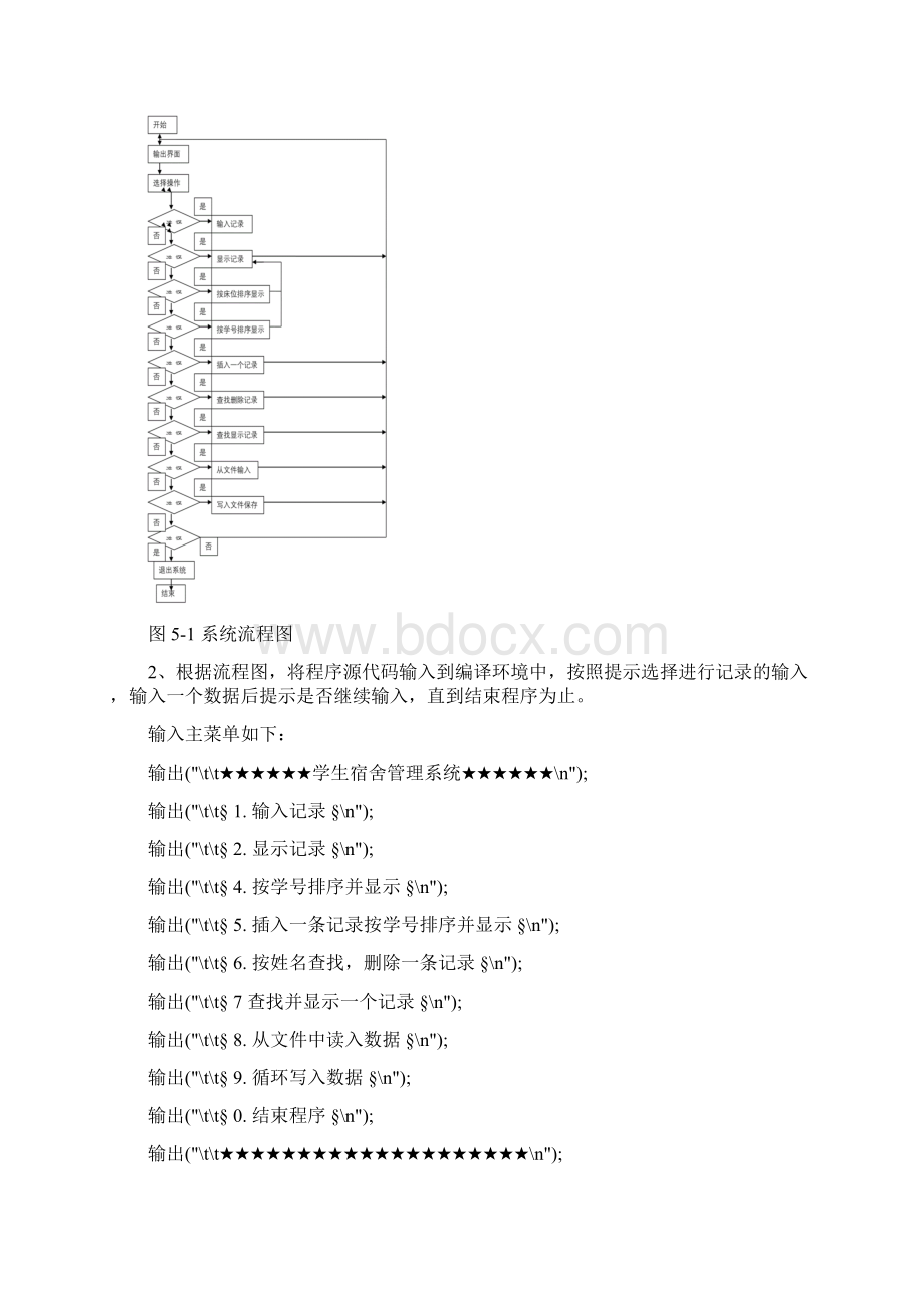 宿舍管理系统软件数据结构课程设计Word文档下载推荐.docx_第2页