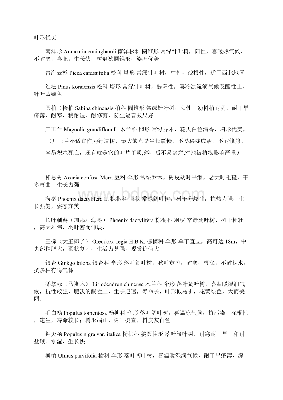 整理常见绿化树种分类示意.docx_第3页