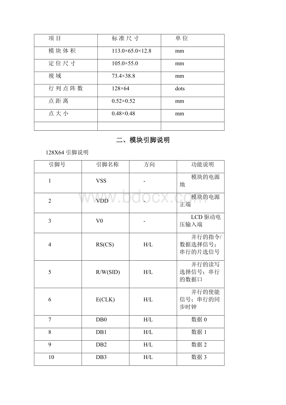 LCD12864液晶显示器中文说明DOC文档格式.docx_第2页