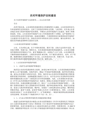 农村环境保护法制建设.docx