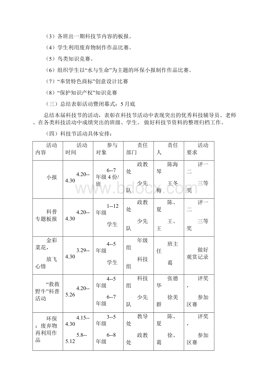 奉贤区学校齐贤第二届科技节活动方案.docx_第3页