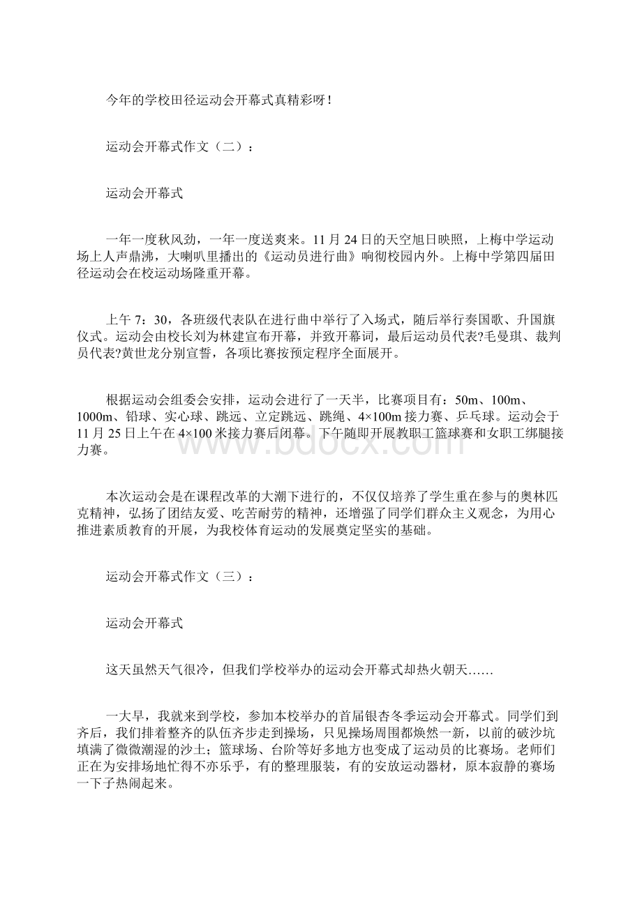 专题范文推荐运动会开幕式作文.docx_第2页