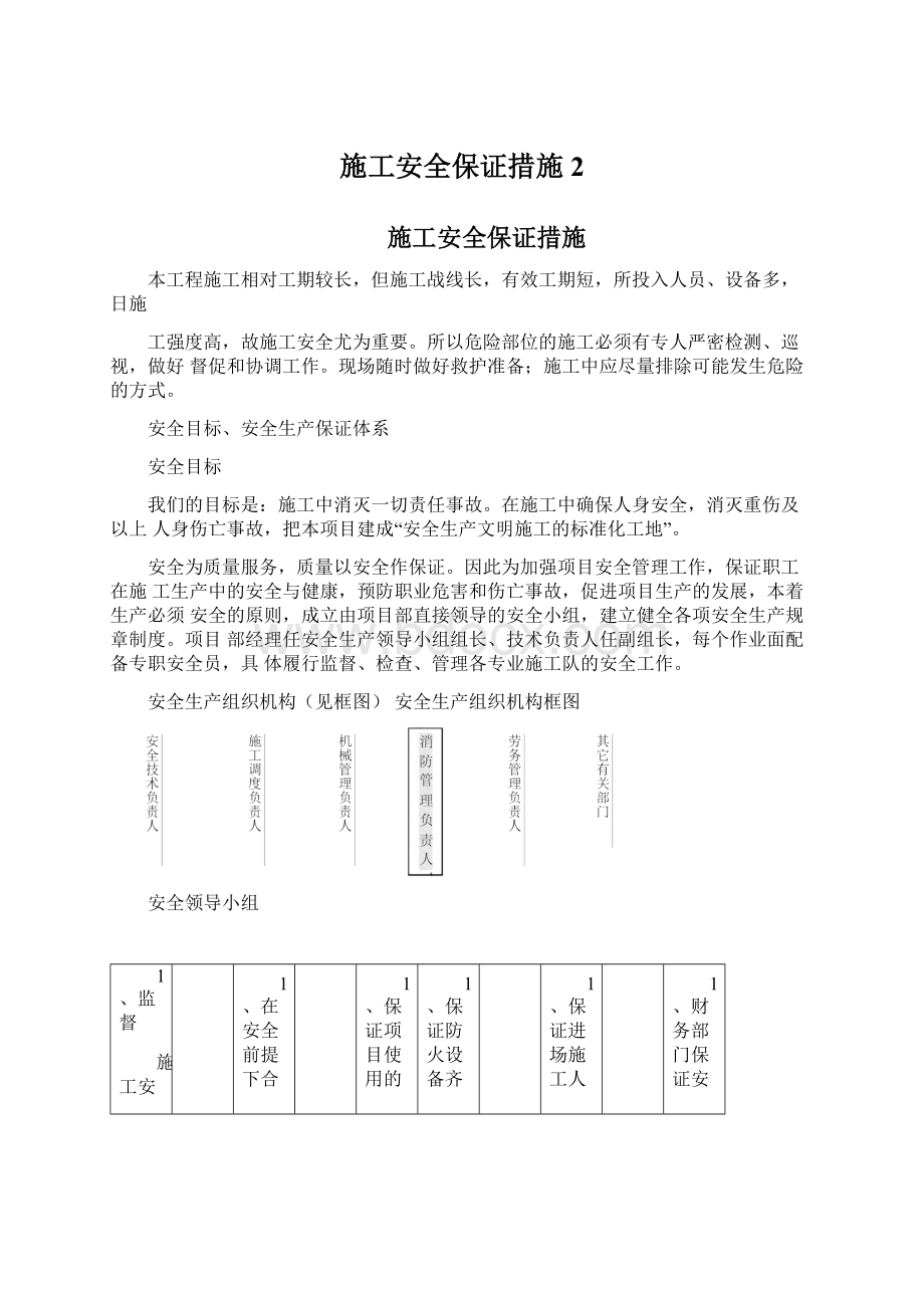 施工安全保证措施2Word文档下载推荐.docx