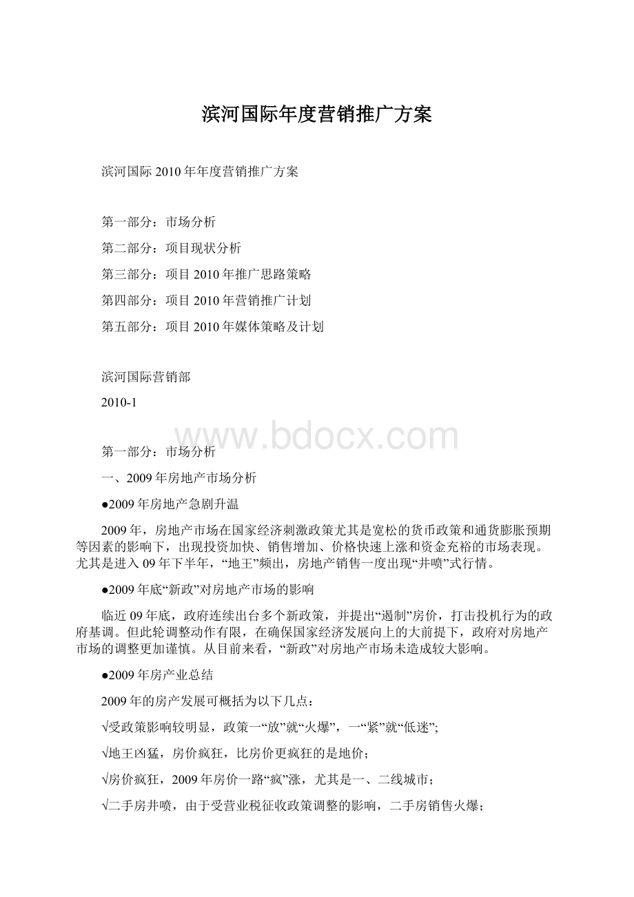 滨河国际年度营销推广方案.docx_第1页