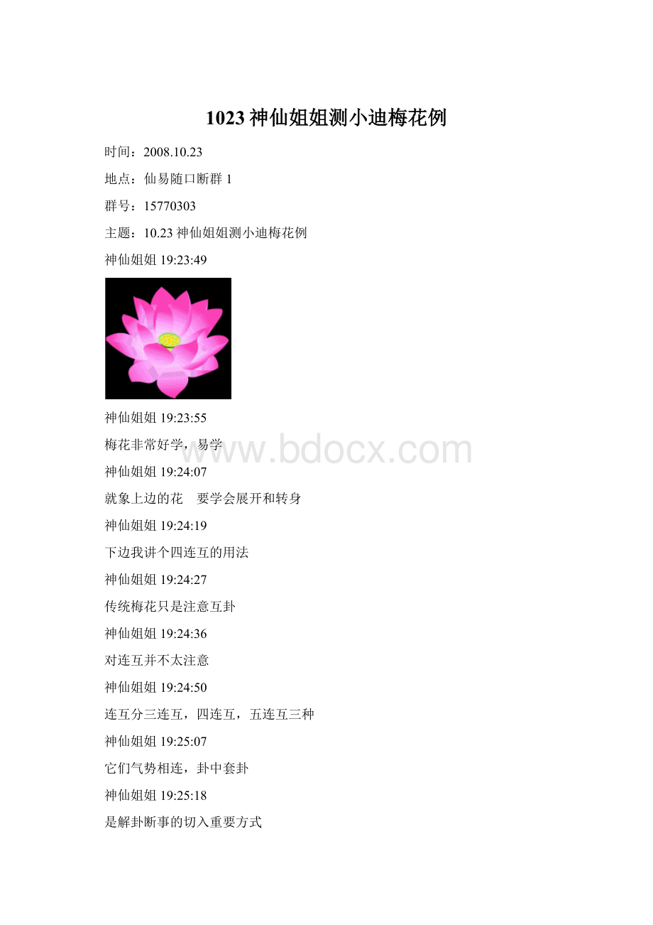 1023神仙姐姐测小迪梅花例Word格式.docx