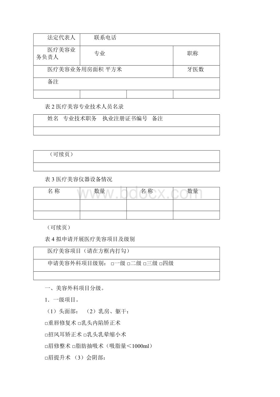 河南省医疗机构医疗美容项目Word格式文档下载.docx_第2页