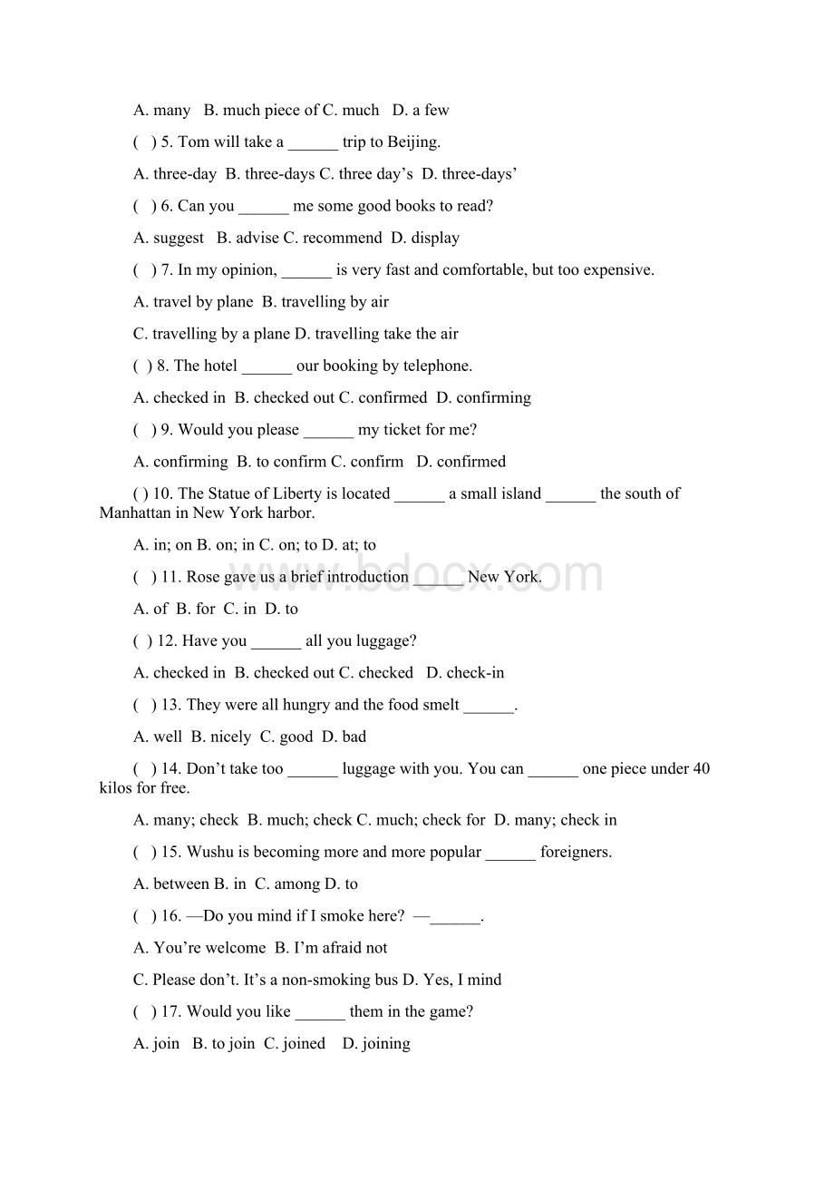 9A U1周末练习1Word格式文档下载.docx_第2页