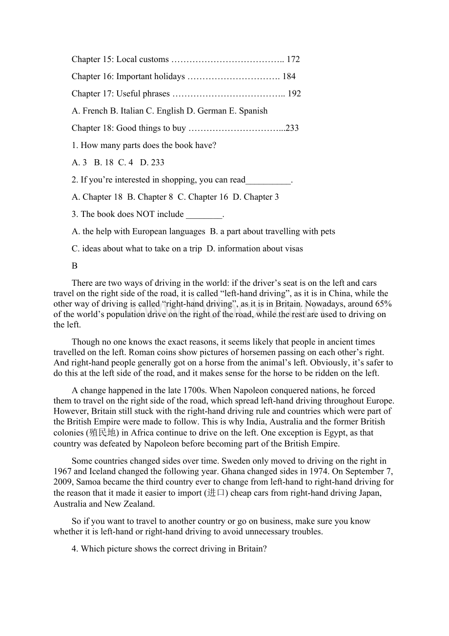 内蒙古鄂尔多斯市学年高一上学期第三次月考英语试题Word文档格式.docx_第2页