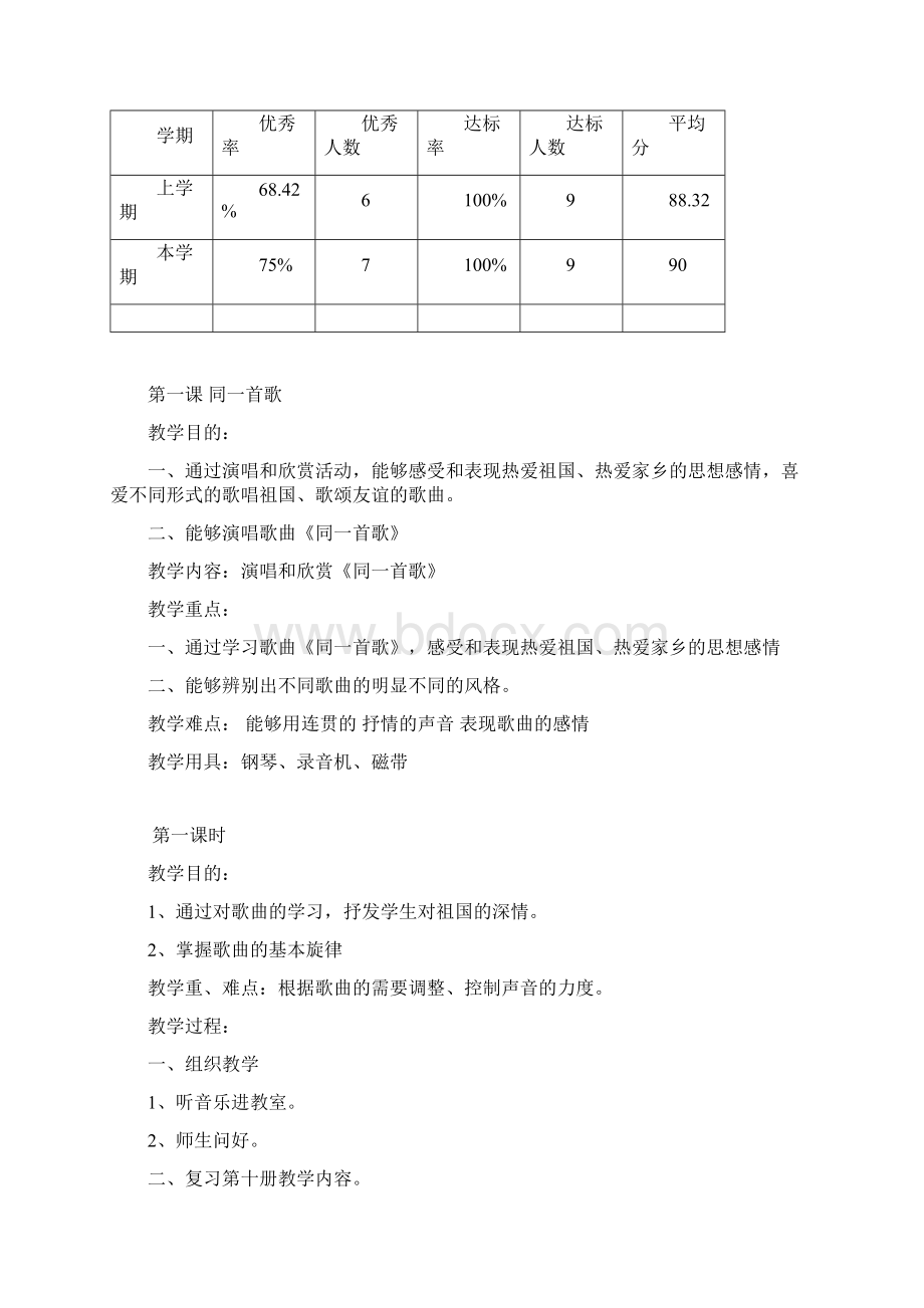 北京版六年级音乐上册教案.docx_第3页