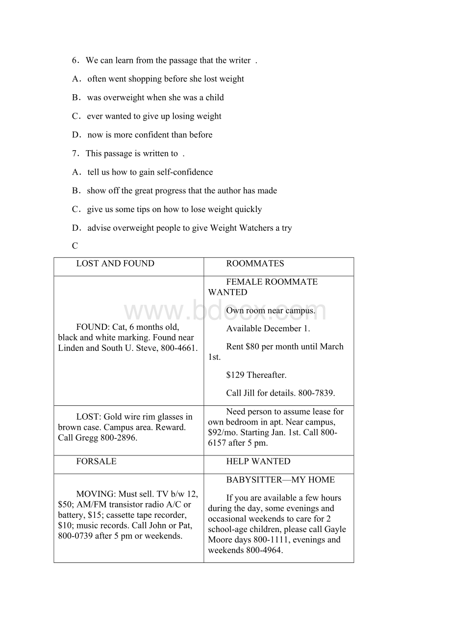 黑龙江省齐齐哈尔八中学年高二英语上学期月考试题Word文档格式.docx_第3页