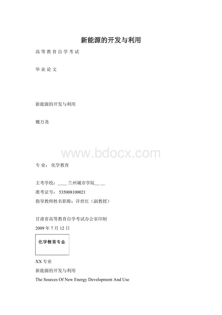 新能源的开发与利用.docx