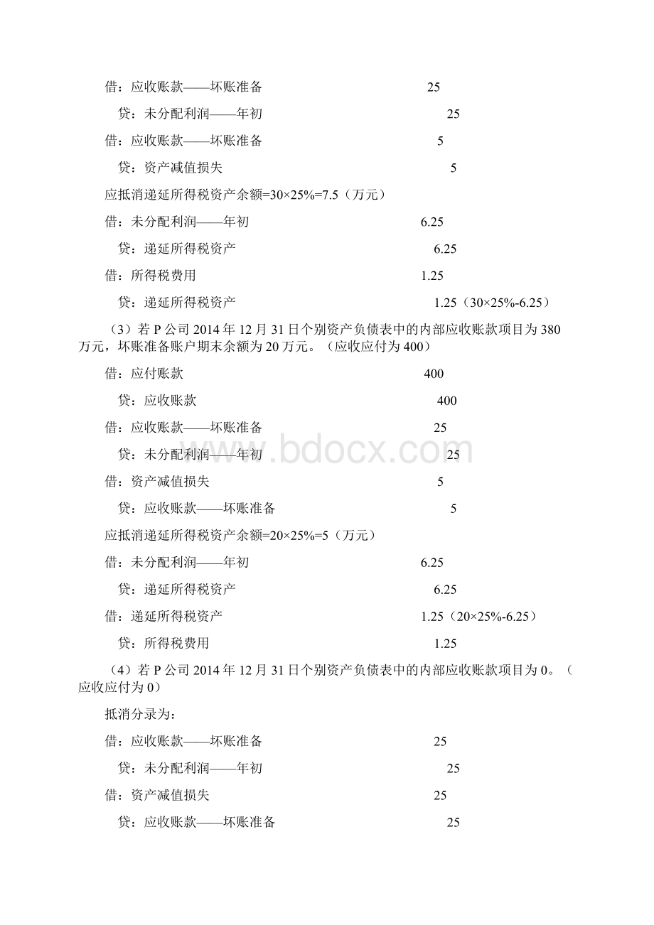 抵销分录中涉及递延所得税处理Word格式文档下载.docx_第3页