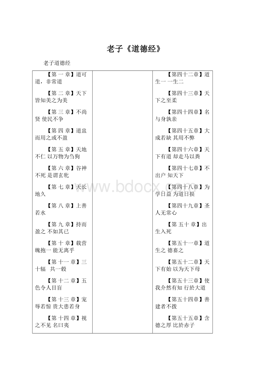 老子《道德经》Word格式.docx