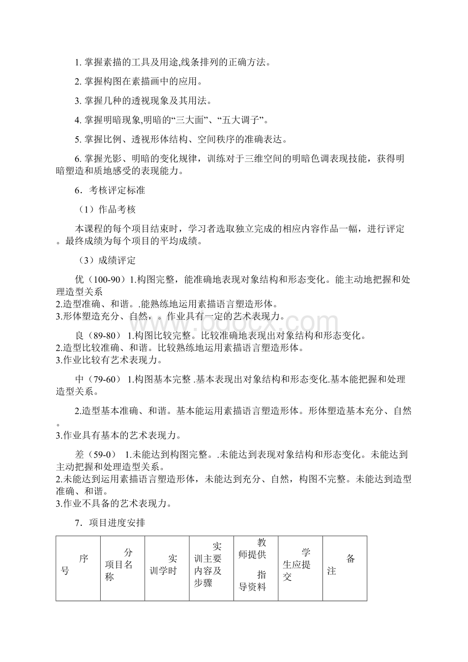 素描+实训标准.docx_第3页