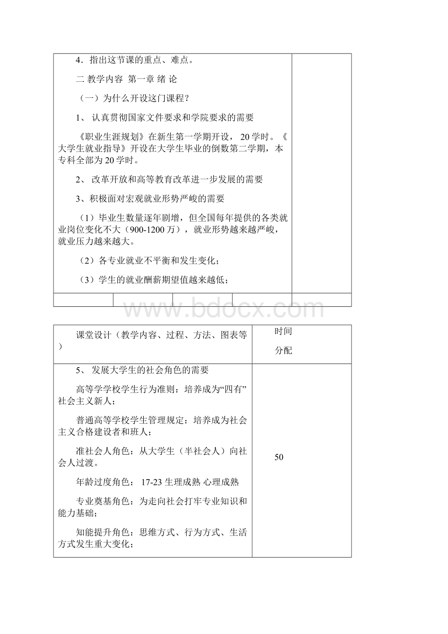 职业生涯规划本科教案Word文档下载推荐.docx_第2页