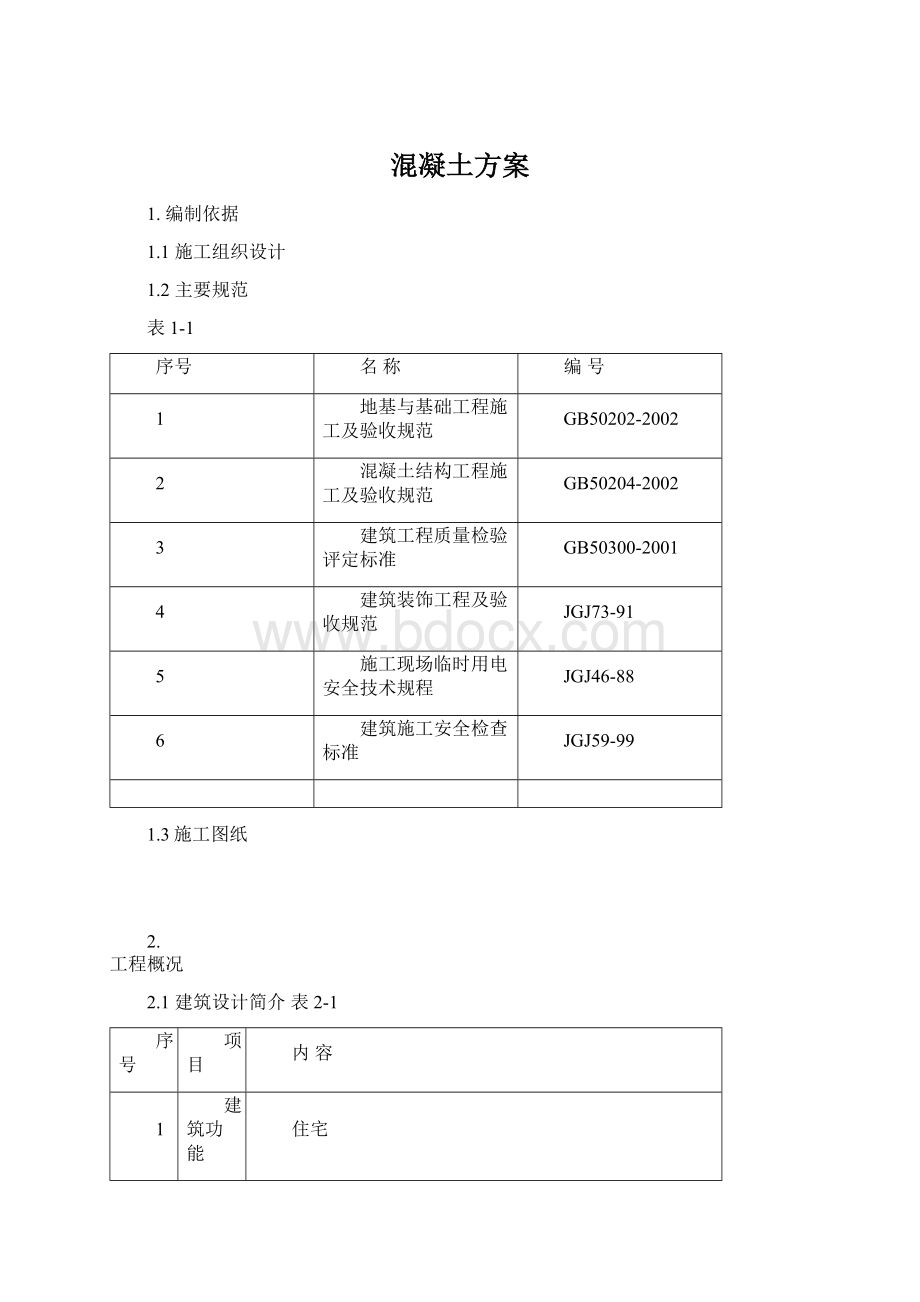 混凝土方案.docx