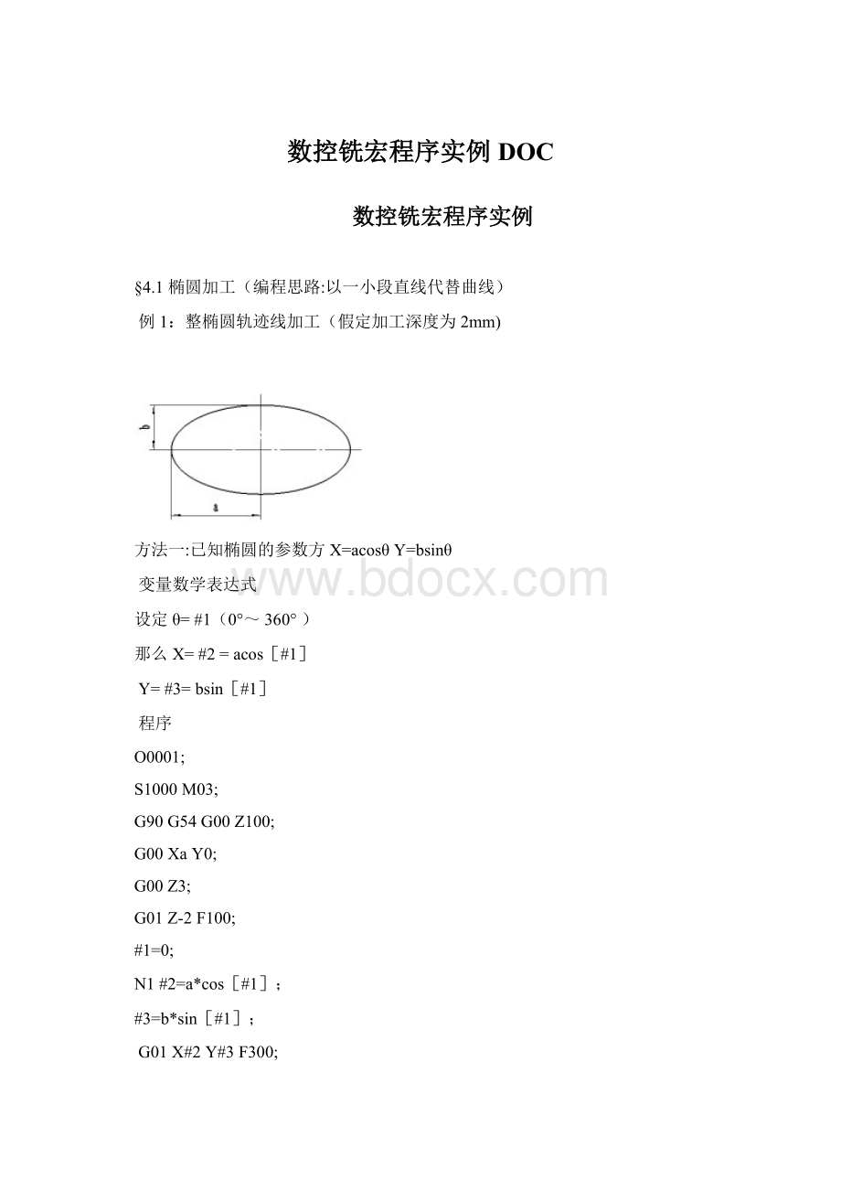 数控铣宏程序实例DOCWord格式.docx