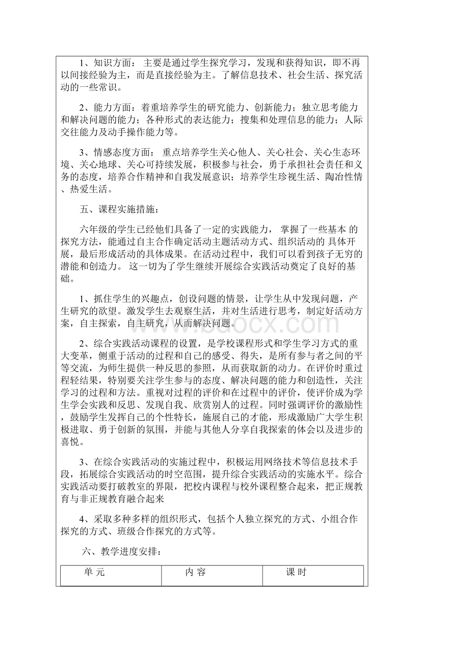 综合实践六年级下册完整教案全册12345单元Word文件下载.docx_第2页