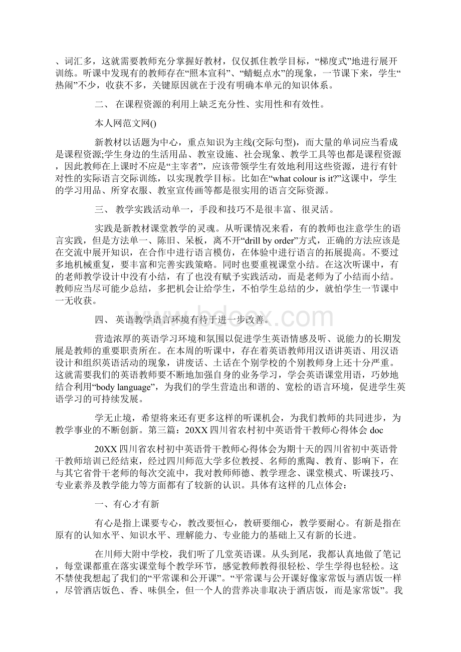 初中英语教师心得体会.docx_第3页