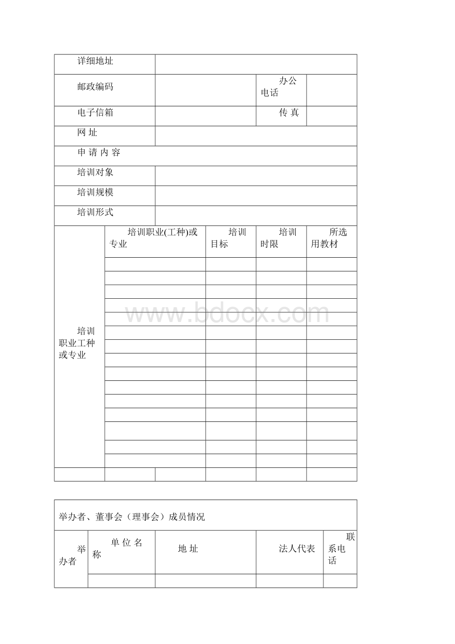 湖南民办职业培训机构设立审批表文档格式.docx_第2页