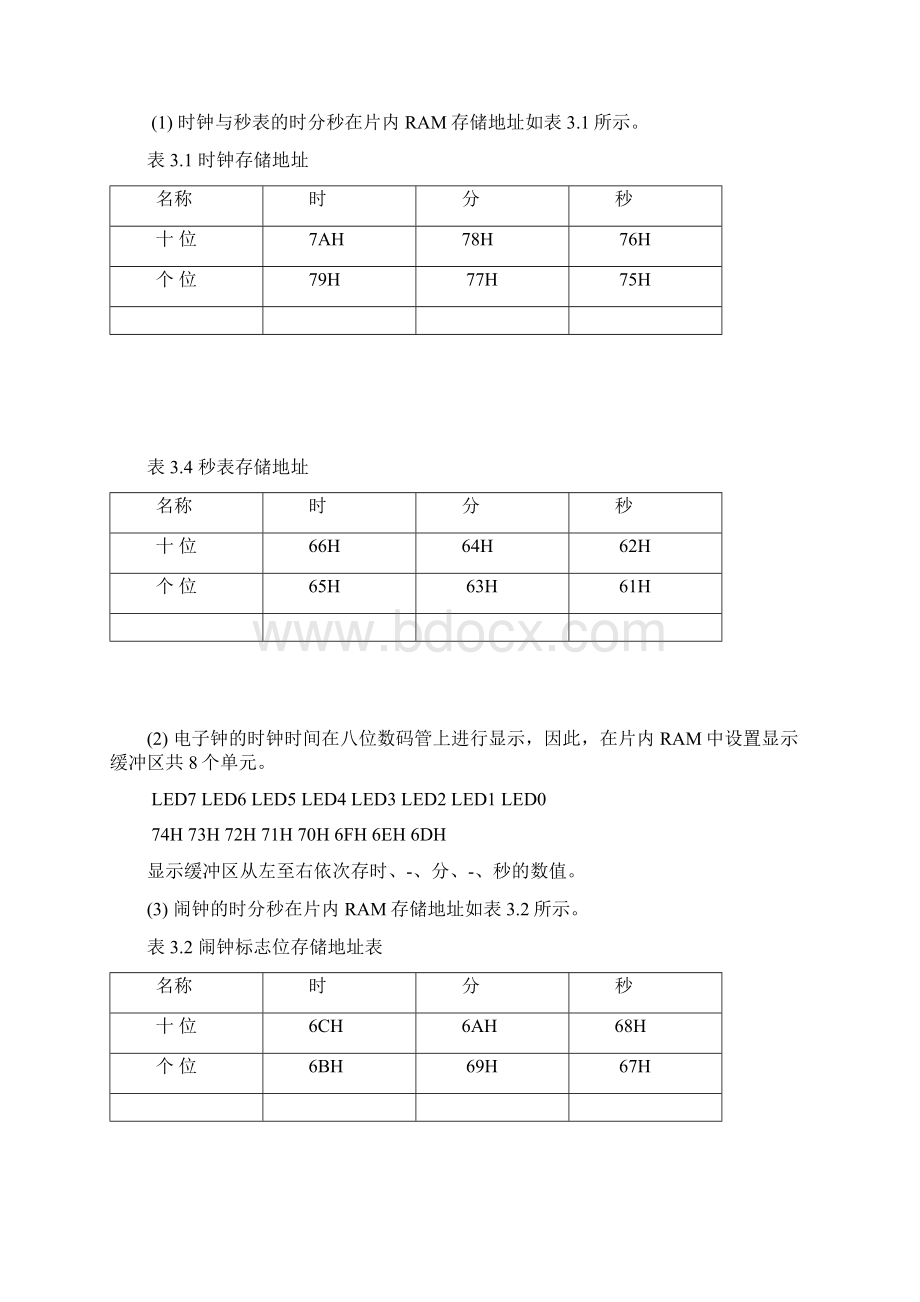 单片机数字时钟课程设计报告.docx_第3页