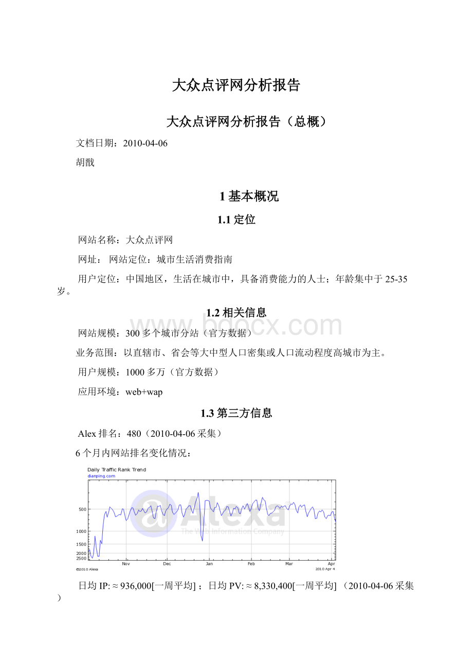 大众点评网分析报告.docx