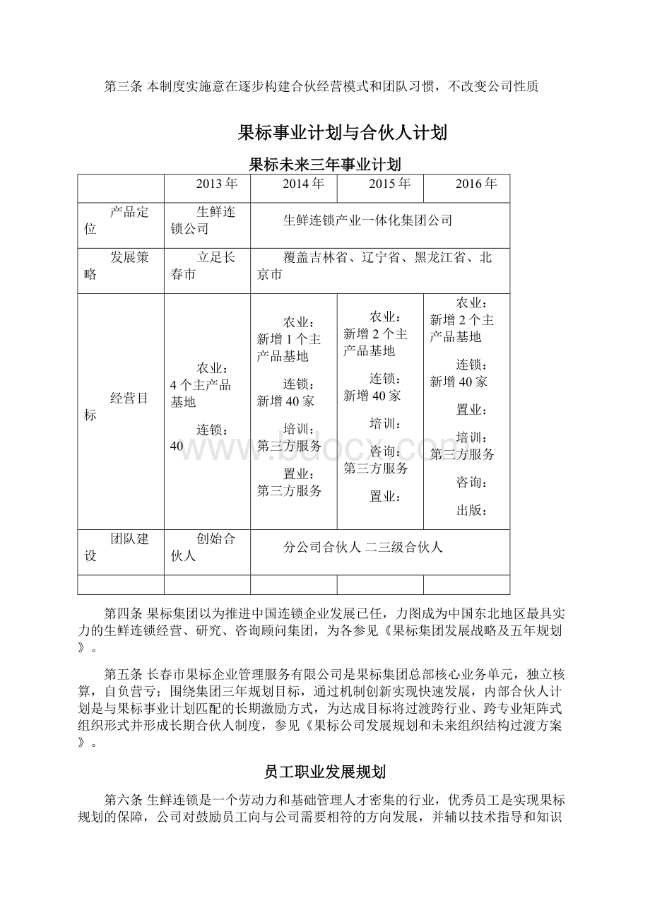 内部合伙人制度及股权激励方案Word文件下载.docx_第3页