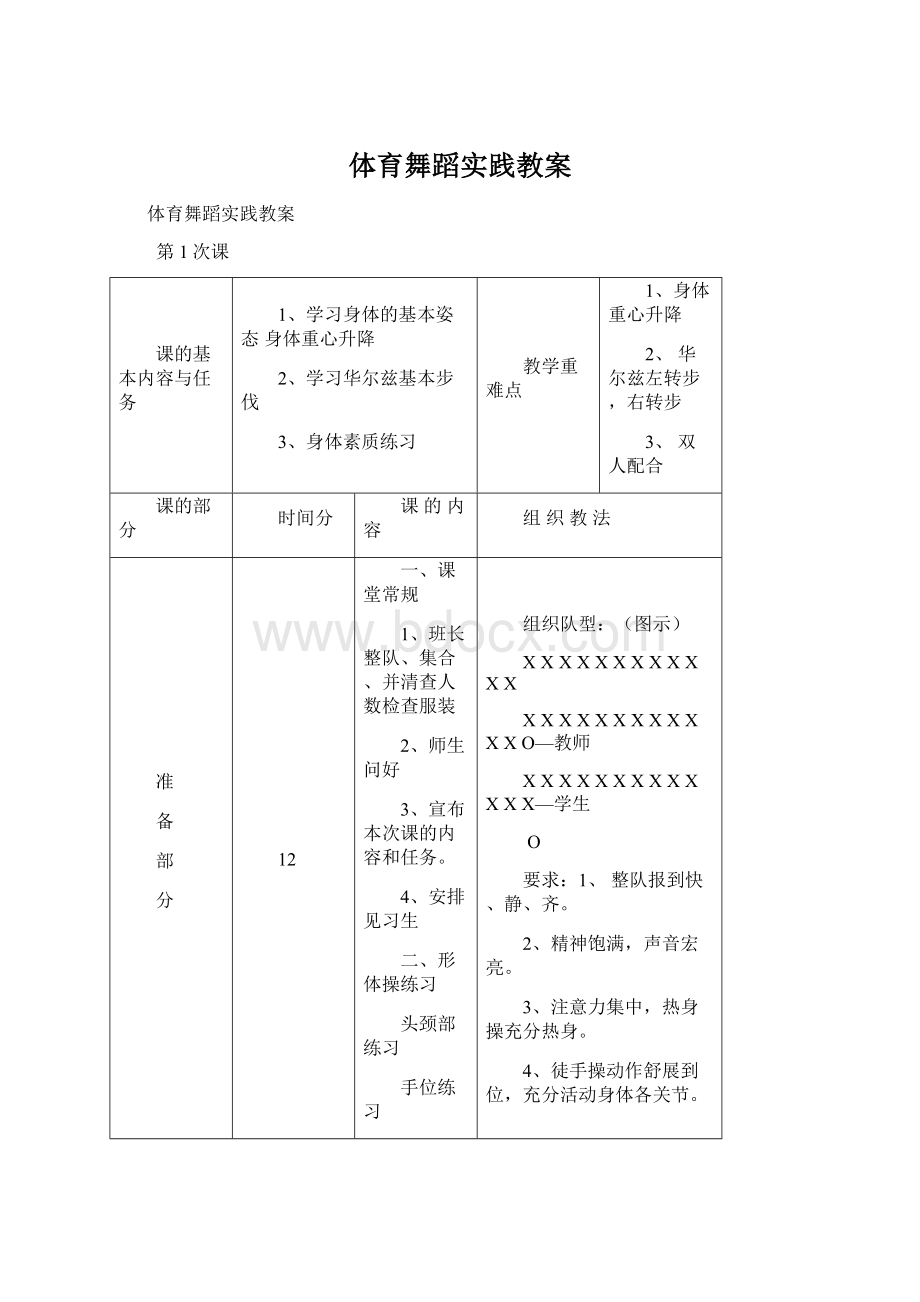 体育舞蹈实践教案Word文档下载推荐.docx_第1页