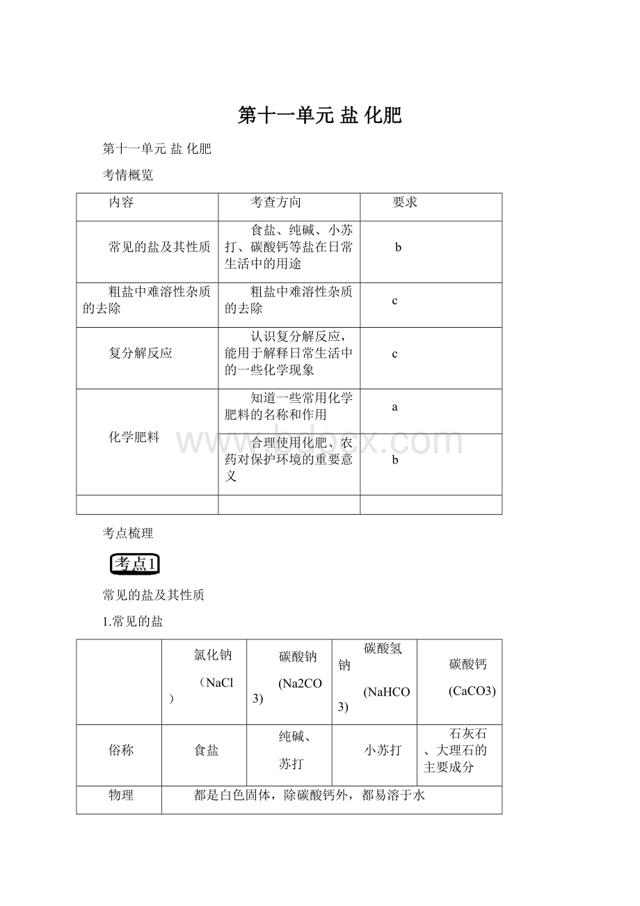 第十一单元 盐化肥.docx