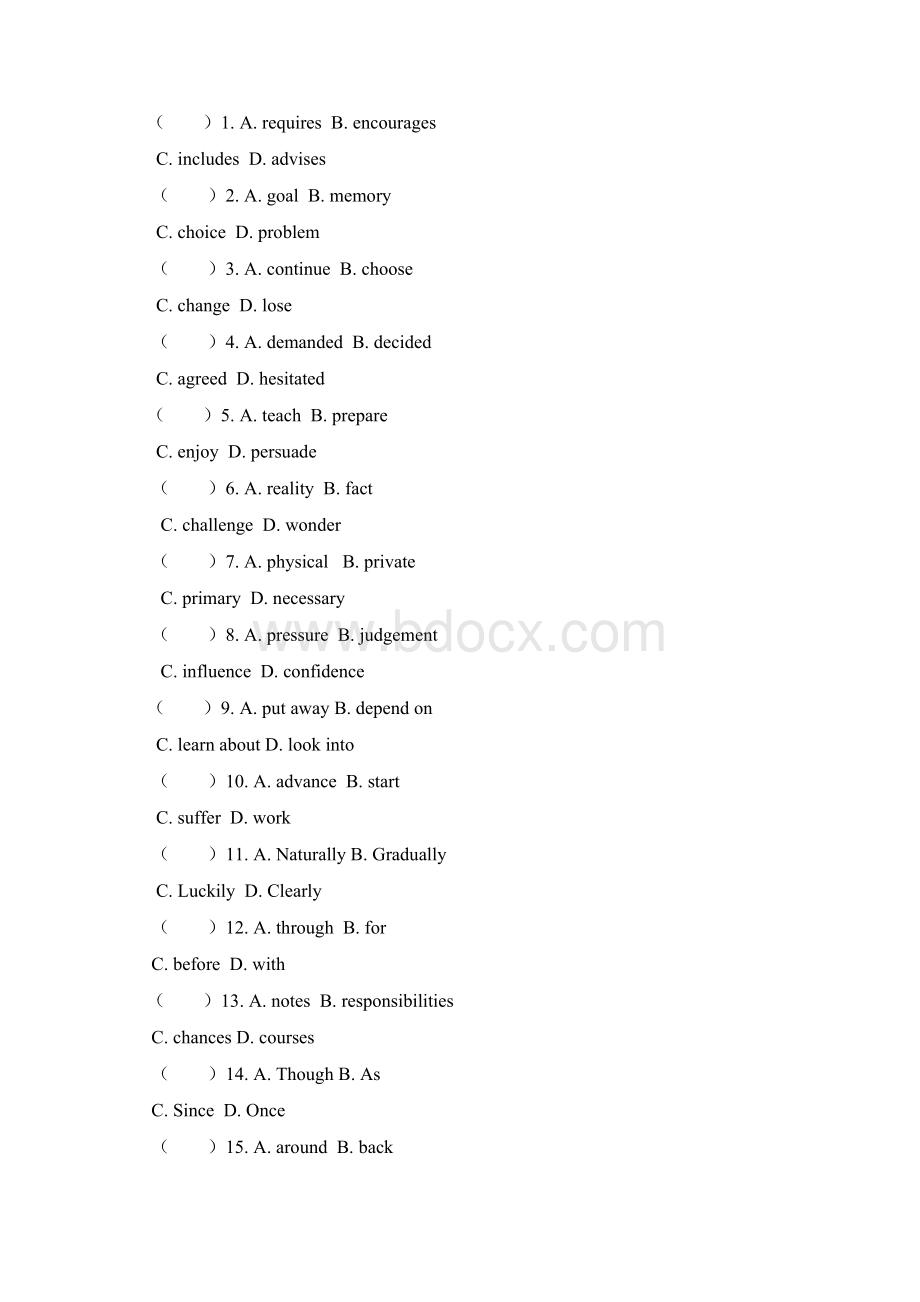 高考英语二轮完形填空考点解析记叙文7Word文件下载.docx_第2页