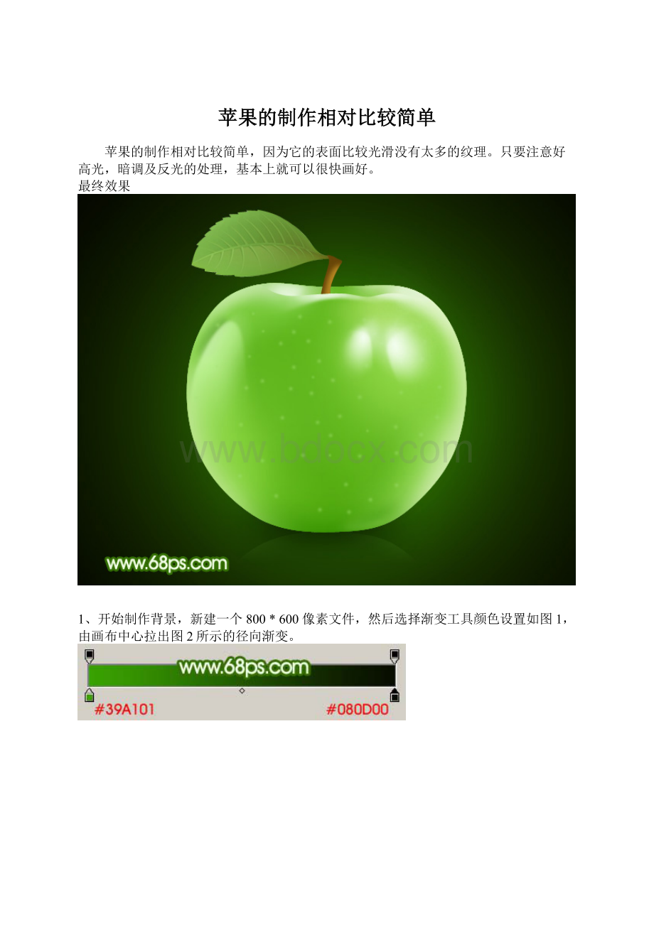 苹果的制作相对比较简单.docx