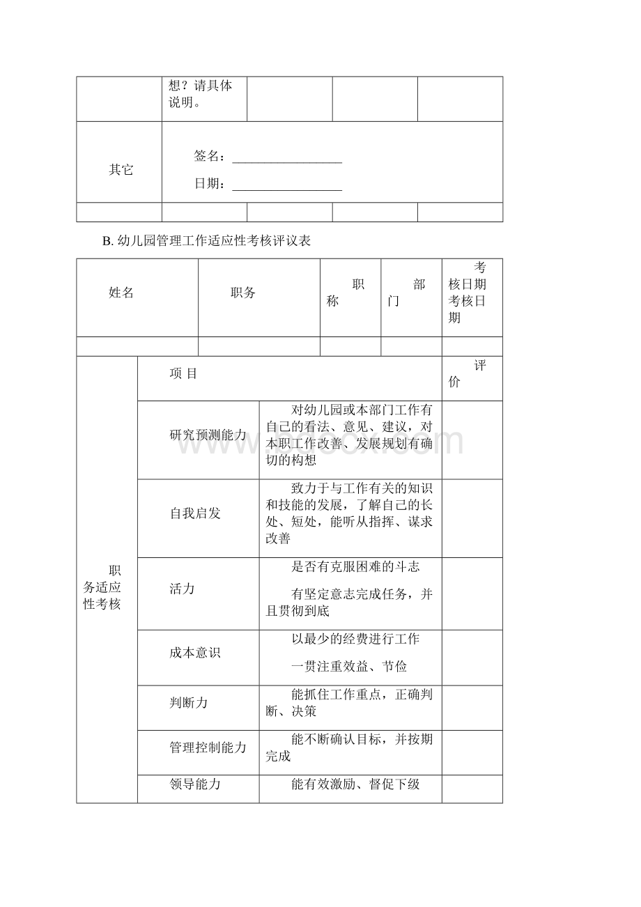 幼儿园各岗位考核表.docx_第3页