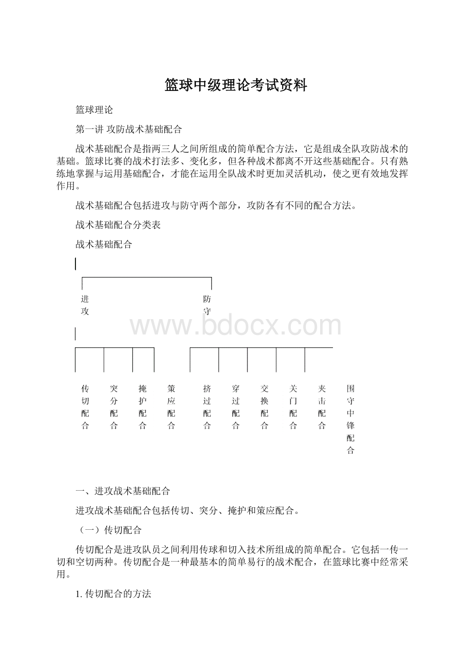 篮球中级理论考试资料.docx_第1页