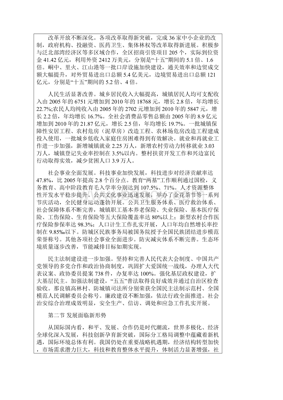 防城港市防城区国民经济跟社会发展第十二个五年规划纲.docx_第3页