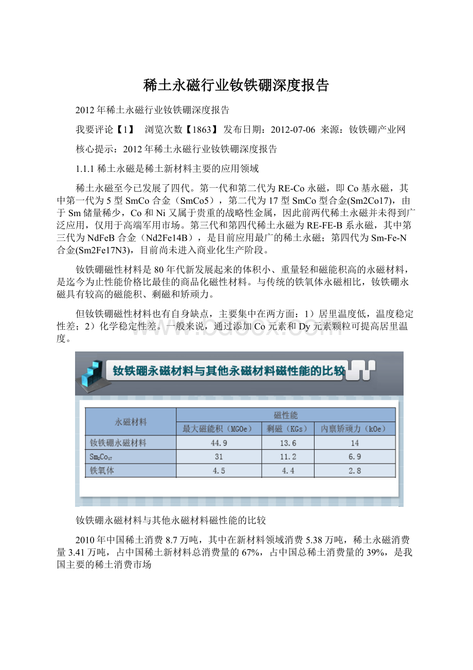 稀土永磁行业钕铁硼深度报告Word文档格式.docx_第1页