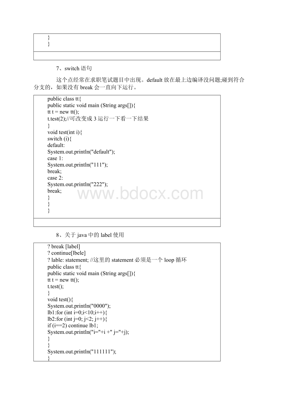 Java入门系统Java基础知识部分总结Word文档格式.docx_第3页